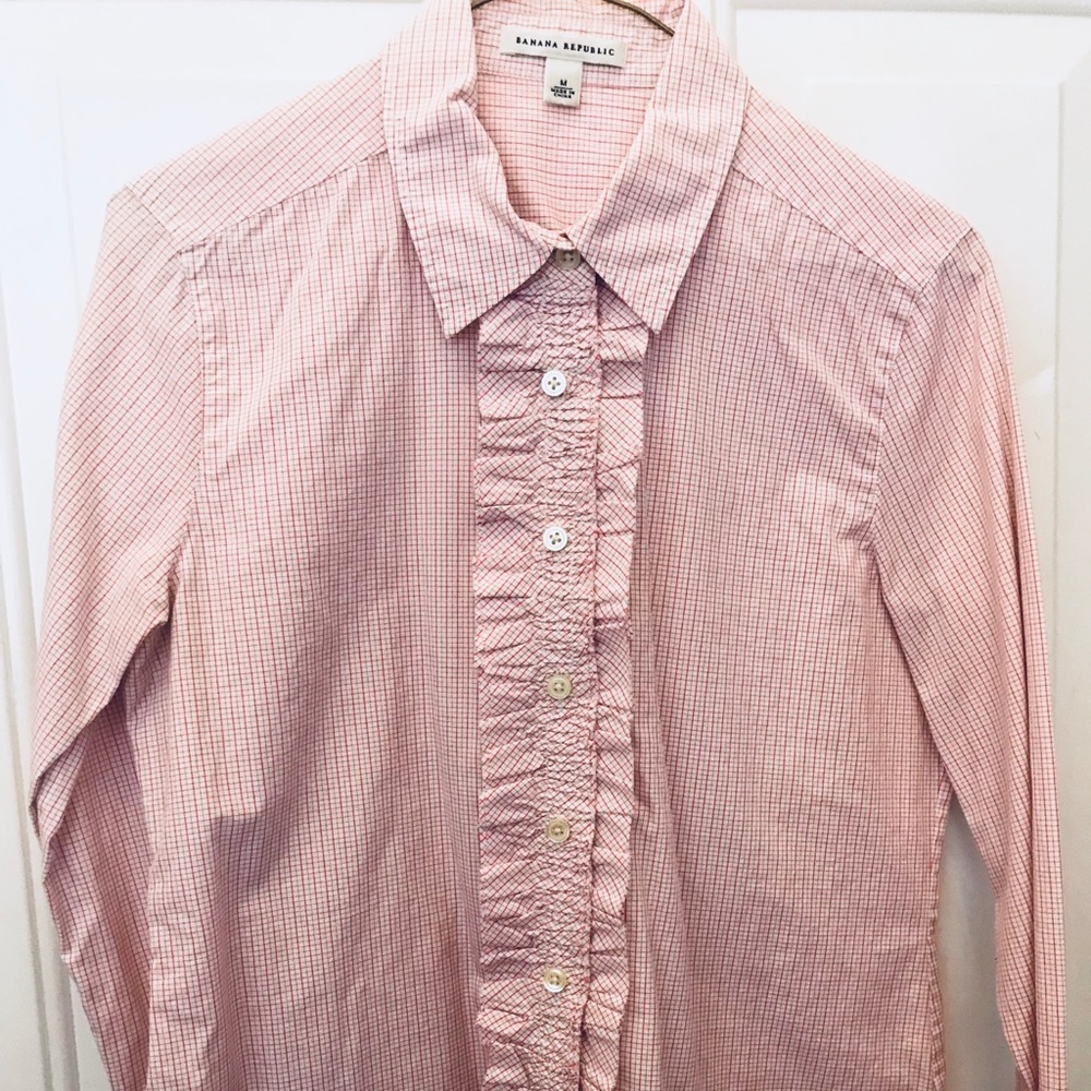 2 Ruffle Banana Republic Button Down Shirts